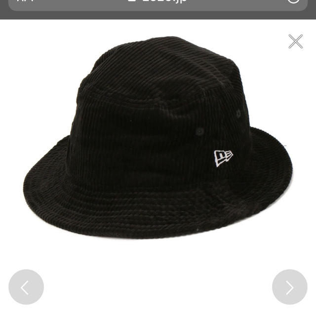 NEW ERA(ニューエラー)のニューエラ　バケットハット　コーディロイ　黒 レディースの帽子(ハット)の商品写真
