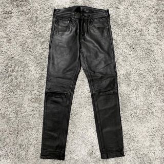 美品 rag&bone ラグアンドボーン レザーパンツ デニム ブラック 25