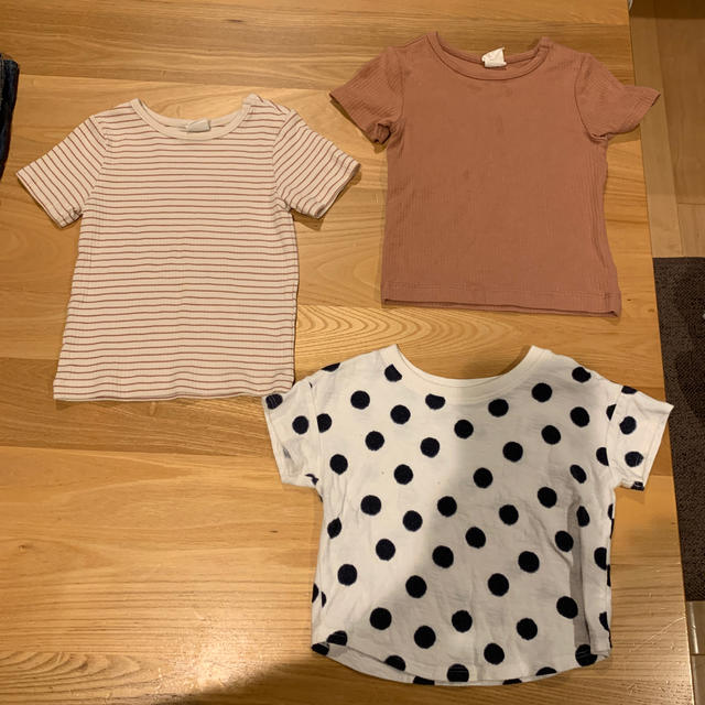 MUJI (無印良品)(ムジルシリョウヒン)のH&M 無印 3点セット 80cm キッズ/ベビー/マタニティのベビー服(~85cm)(Ｔシャツ)の商品写真