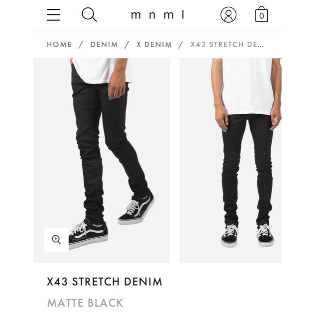 FEAR OF GOD(フィアオブゴッド)のmnml x43 stretch denim 30 black デニム メンズのパンツ(デニム/ジーンズ)の商品写真