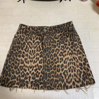 ザラ(ZARA)のZARA レオパード ミニスカート デニム(ミニスカート)