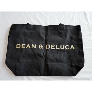 ディーンアンドデルーカ(DEAN & DELUCA)のDEAN & DELUCA ホリデートートバッグ ブラック L(ゴールドロゴ)(トートバッグ)