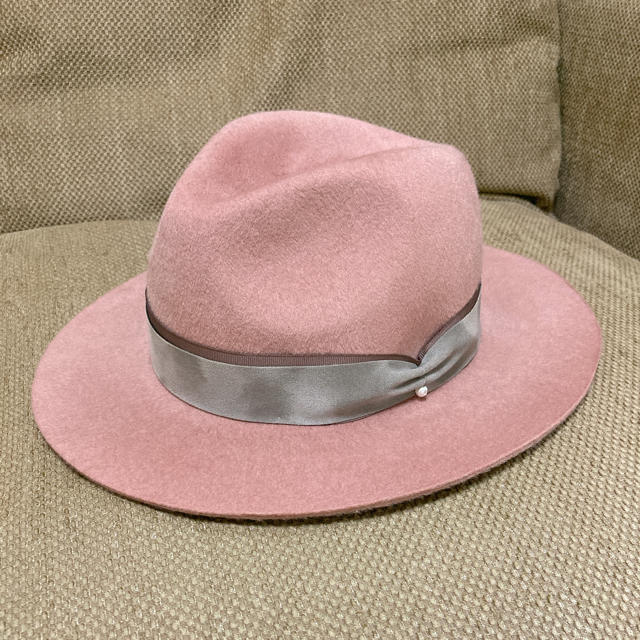 かわいい色合。ピンクベージュのハット レディースの帽子(ハット)の商品写真
