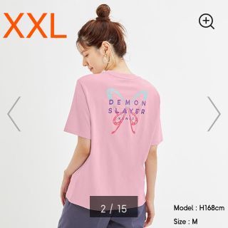 新品未使用 GU 鬼滅の刃 グラフィックT Tシャツ 栗花落カナヲ ピンクXXL(Tシャツ(半袖/袖なし))