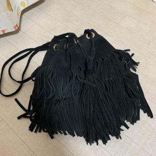 ザラ(ZARA)のZARA フリンジバック スエード(トートバッグ)