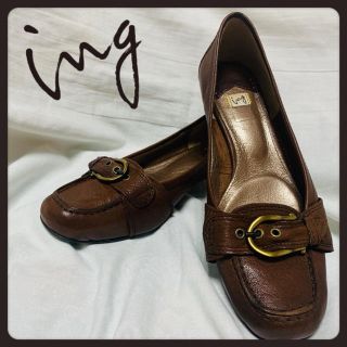 イング(ing)の【美品】ing イング/パンプス レザー ベルト ローファー　ひろくん様専用(ハイヒール/パンプス)