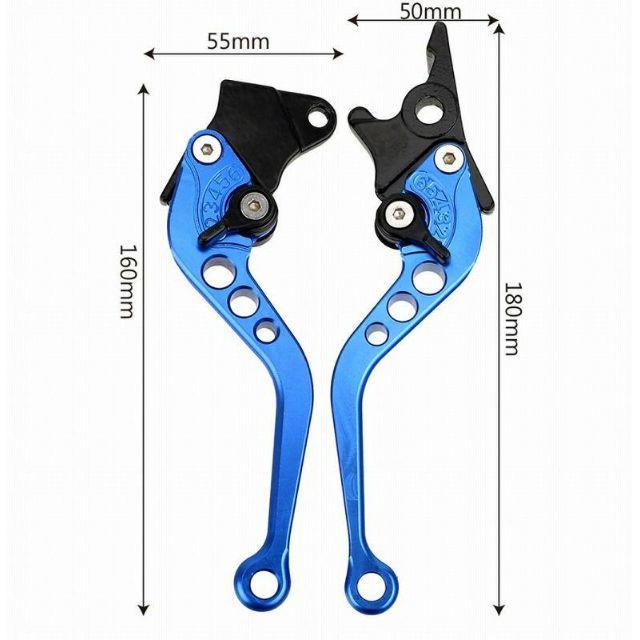 在庫僅か 紫 ブレーキ、クラッチレバー アルミ CNC 左右セット 自動車/バイクの自動車/バイク その他(その他)の商品写真