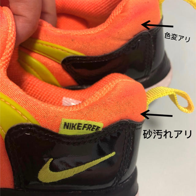 NIKE(ナイキ)のNIKE ダイナモフリー　スリッポン　オレンジ×黄色　１４センチ キッズ/ベビー/マタニティのベビー靴/シューズ(~14cm)(スニーカー)の商品写真