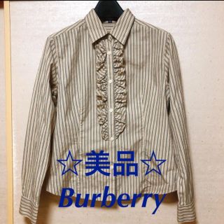 バーバリー(BURBERRY)のバーバリー　ストライプブラウス　レディスSサイズ相当(シャツ/ブラウス(長袖/七分))