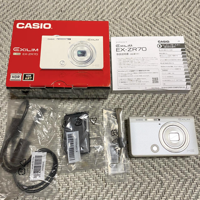 CASIO(カシオ)のCASIO HIGH SPEED EXILIM EX-ZR70WE スマホ/家電/カメラのカメラ(コンパクトデジタルカメラ)の商品写真