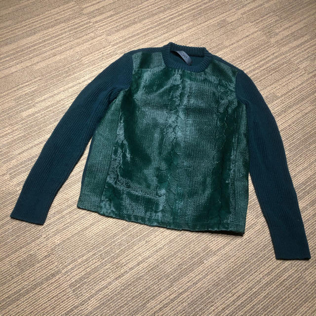 RAF SIMONS(ラフシモンズ)のDROME LEATHER KNIT SIZE S メンズのトップス(ニット/セーター)の商品写真