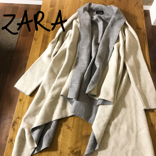 ザラ(ZARA)のZARA  KNIT 羽織り　コート(カーディガン)