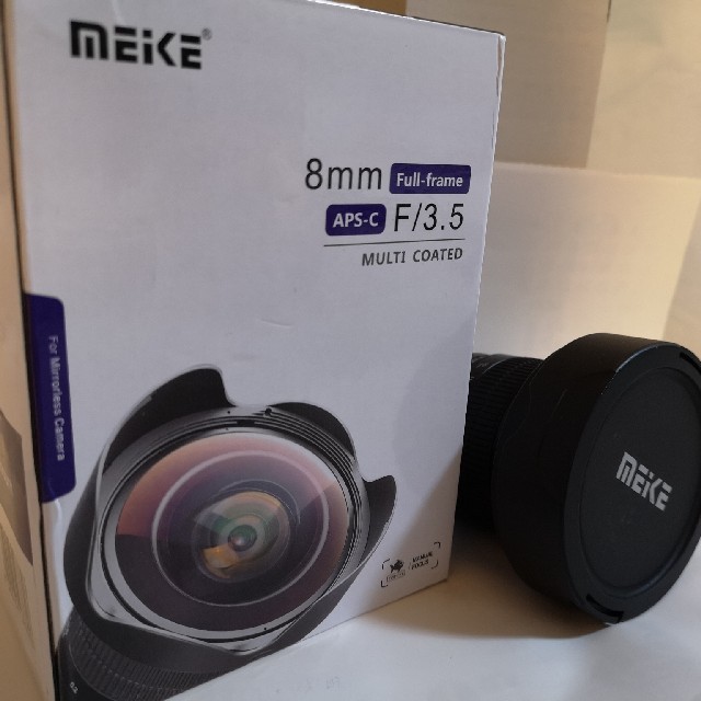 富士フイルム(フジフイルム)のMEIKE 魚眼レンズ　(富士フイルム　Xマウント用) スマホ/家電/カメラのカメラ(レンズ(単焦点))の商品写真