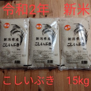 新潟県産こしいぶき 5kg×3 15kg 令和2年新米(米/穀物)