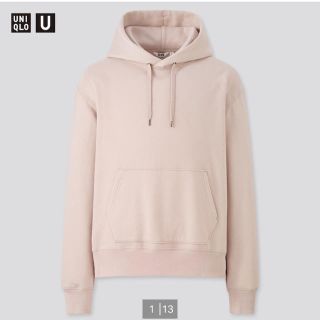 ユニクロ(UNIQLO)のユニクロU スウェットプルパーカ　XXL ピンク(パーカー)