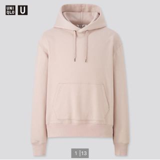 ユニクロ(UNIQLO)のユニクロU スウェットプルパーカ　XXL ピンク②(パーカー)