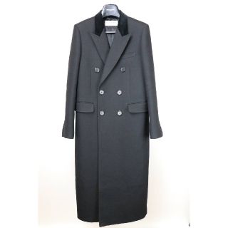 サンローラン(Saint Laurent)の正規品 16aw サンローランパリ ウール チェスターコート 黒 48(チェスターコート)