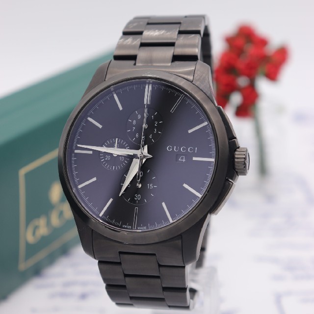付属品完備【新品電池】GUCCI 126.2/Gタイムレス クロノグラフ 現行品 | フリマアプリ ラクマ