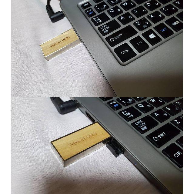 正規 ディオールオム ブランドロゴエンブレム USBメモリー 8G メタル×木目