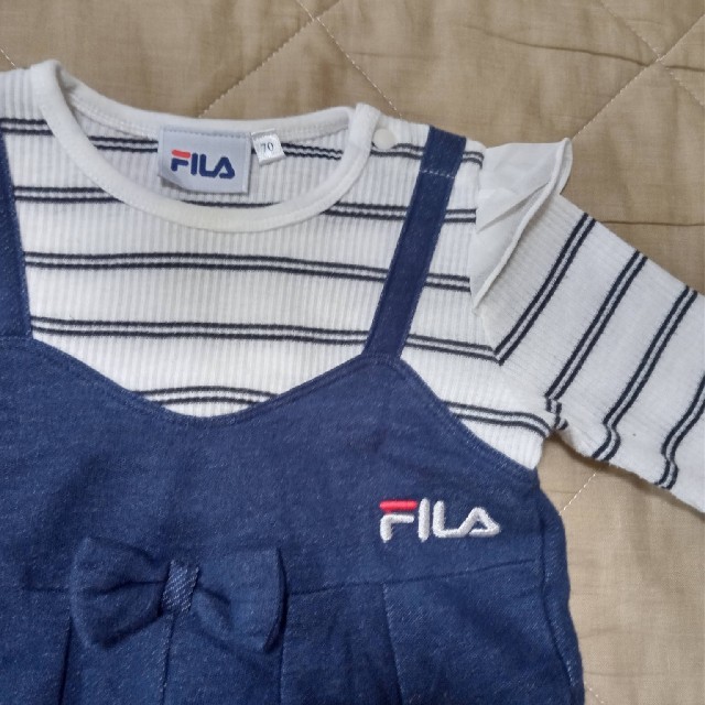 FILA(フィラ)のasu様専用　　　FILA　オーバーオール　ロンパース　70 キッズ/ベビー/マタニティのベビー服(~85cm)(ロンパース)の商品写真