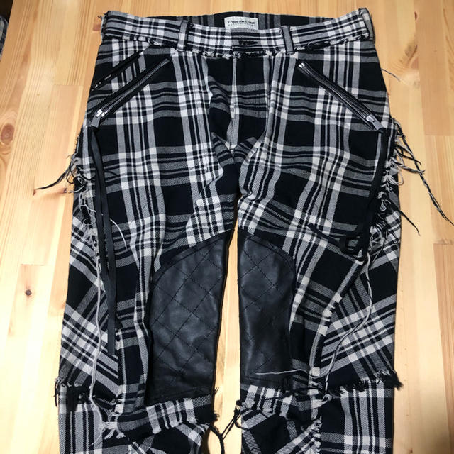 Balenciaga(バレンシアガ)の吉野北人着用 forsomeone moto check trousers メンズのパンツ(デニム/ジーンズ)の商品写真