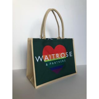 イギリス　Waitrose（ウェイトローズ）エコバッグ （レインボーハート）(エコバッグ)