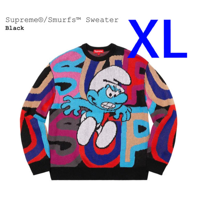 Supreme Smurfs Sweater black