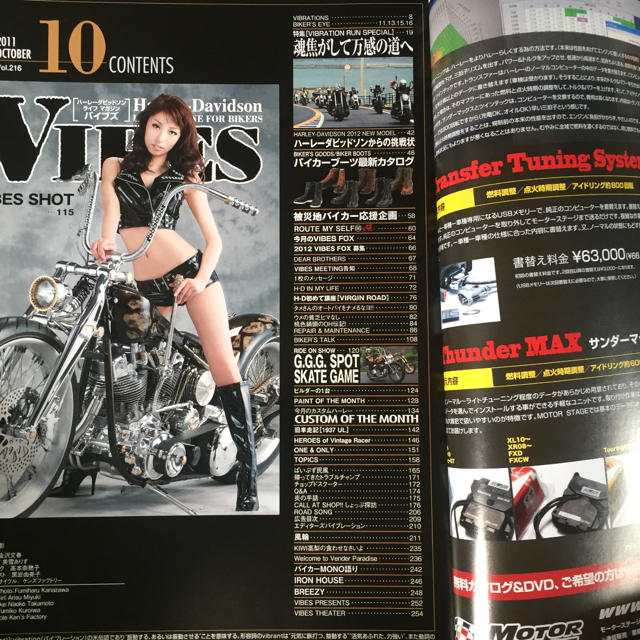 Harley Davidson(ハーレーダビッドソン)のVIBES 2011 10 vol.216 Harley Davidson  自動車/バイクの自動車/バイク その他(その他)の商品写真