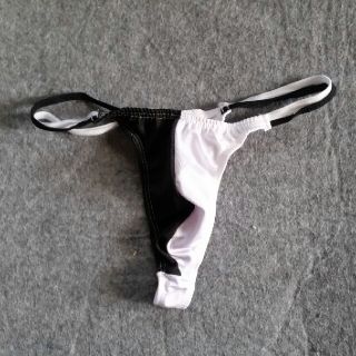 新品　男性用Tバック　ブラック/ホワイト(その他)