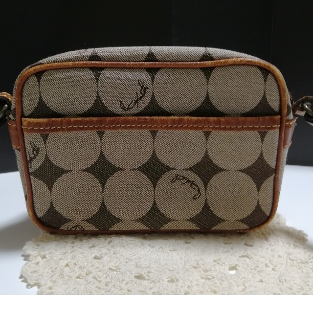 ANNA SUI(アナスイ)のANNA SUI　キャンバス×本革　ミニショルダーバッグ レディースのバッグ(ショルダーバッグ)の商品写真