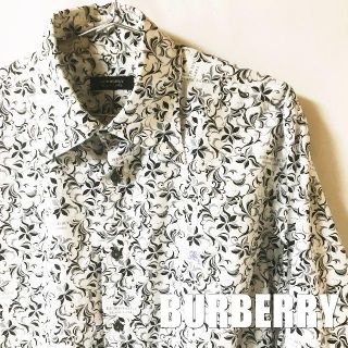 バーバリーブラックレーベル(BURBERRY BLACK LABEL)の【BURBERRY】バーバリー フォントロゴ総柄シャツ 刺繍ロゴ(シャツ)