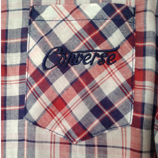 CONVERSE(コンバース)のロングチェックシャツ レディースのトップス(Tシャツ(長袖/七分))の商品写真