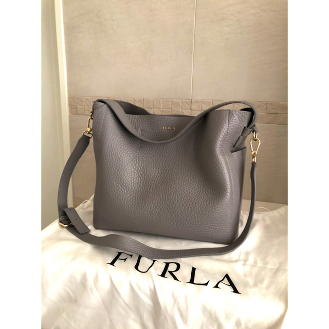 フルラ 2way グレー ショルダーバッグ トートバック 美しい価格