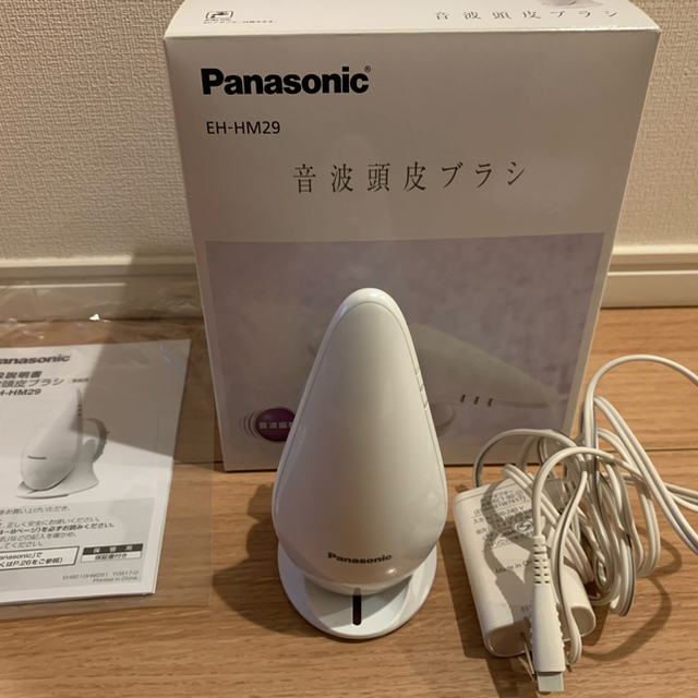 Panasonic(パナソニック)のパナソニック　EH-HM29-W 音波頭皮ブラシ スマホ/家電/カメラの美容/健康(ボディケア/エステ)の商品写真