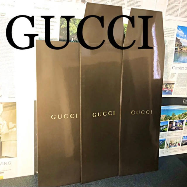 Gucci(グッチ)のGUCCI グッチ ネクタイ 【3個セット】 空箱 ショッパー 紙ケース レディースのバッグ(ショップ袋)の商品写真