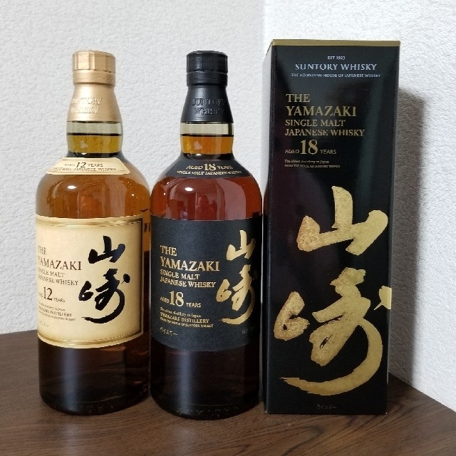 好評 サントリー - 山崎シングルモルトウィスキー 18年 12年