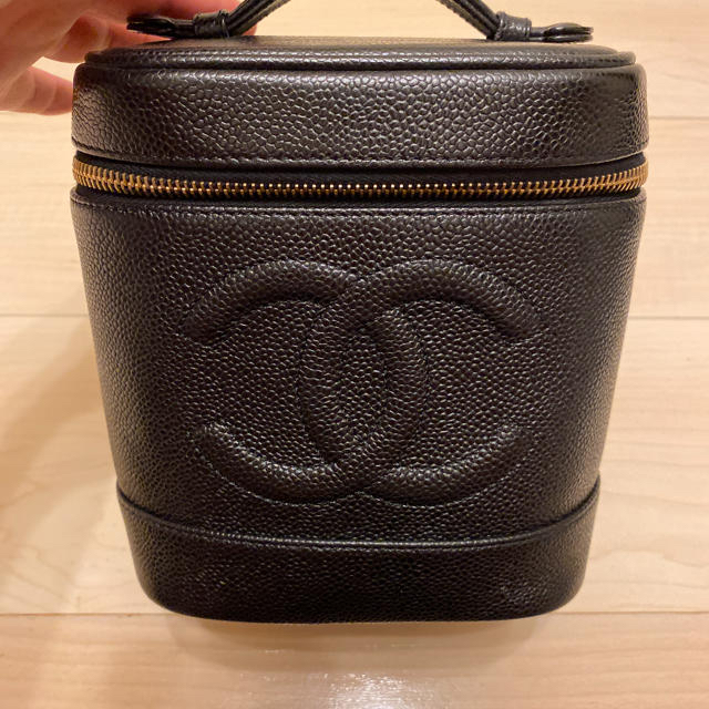 キャビアスキンカラーCHANEL キャビアスキンバニティバッグ　美品