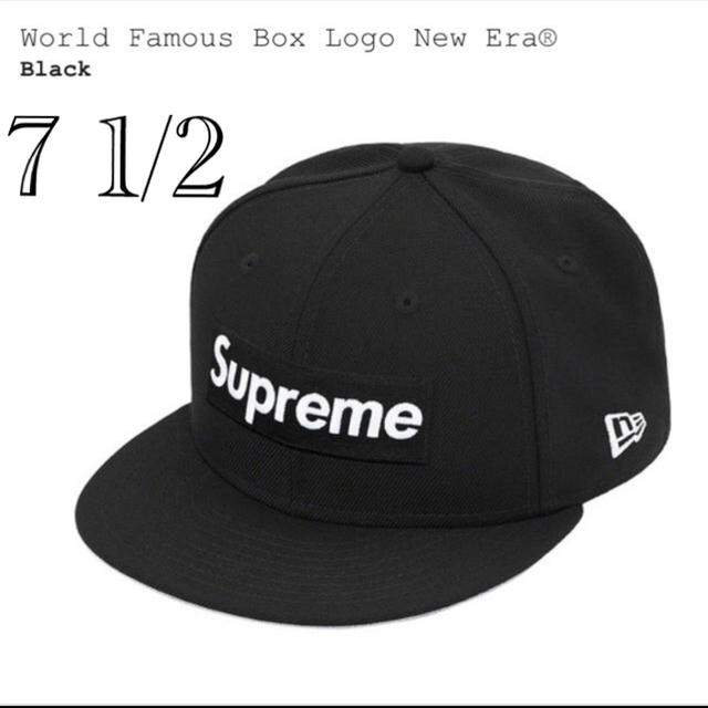 World Famous Box Logo New Era 7-1/2キャップ