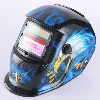 溶接マスク 鷹柄 遮光速度(1/30000秒) 自動遮光 軽量 両手が使えて便利(工具/メンテナンス)