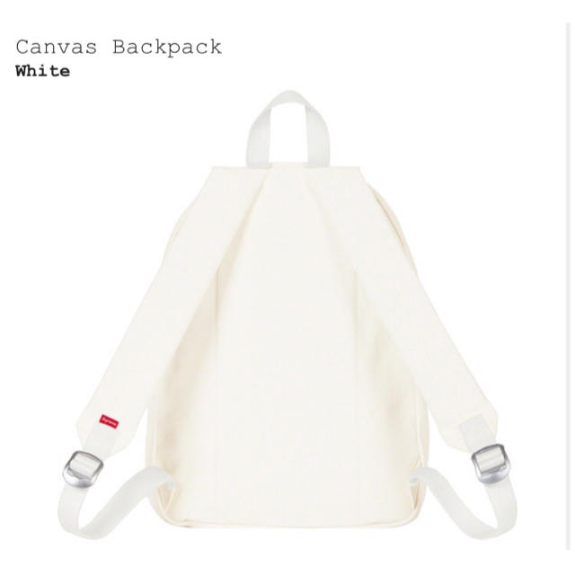 Supreme Canvas Backpack 白 シュプリーム 1