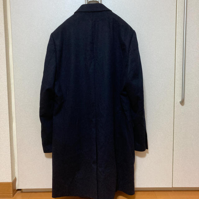 UNIQLO(ユニクロ)のユニクロ　ウールカシミヤチャスターコート XL 黒 メンズのジャケット/アウター(チェスターコート)の商品写真