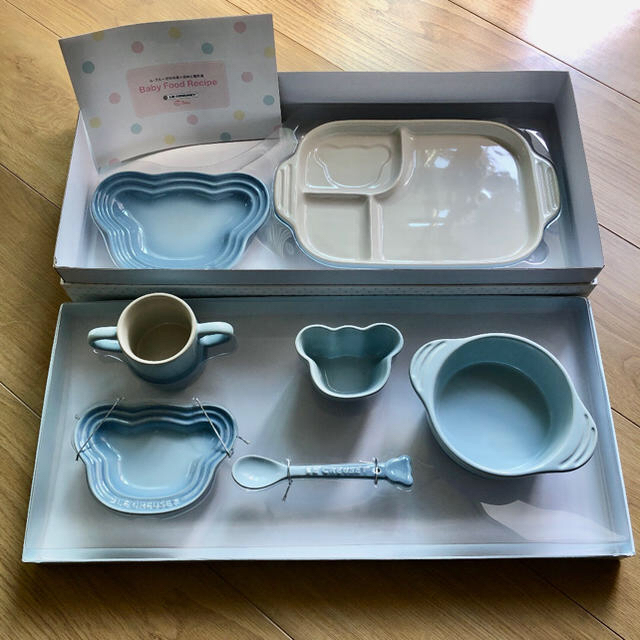 LE CREUSET(ルクルーゼ)のルクルーゼ　お食い初めセット7点　新品 キッズ/ベビー/マタニティの授乳/お食事用品(離乳食器セット)の商品写真