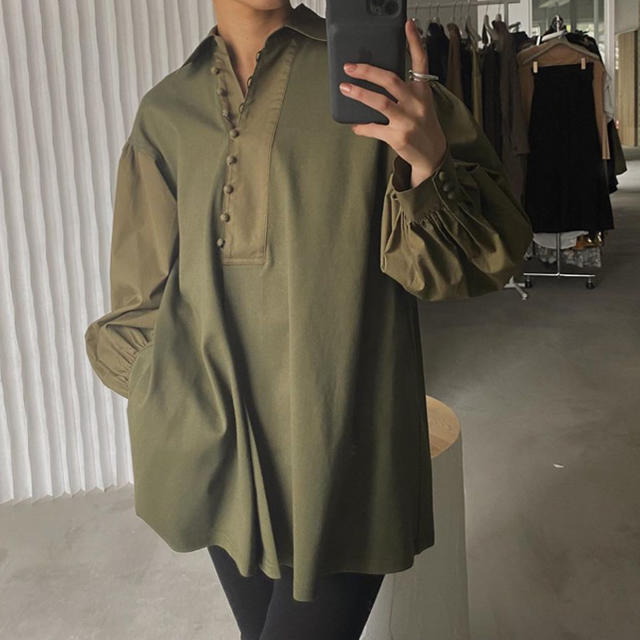 シャツ/ブラウス(長袖/七分) Ameri VINTAGE - AMERI PUFF SLEEVE COMBINATION TOP