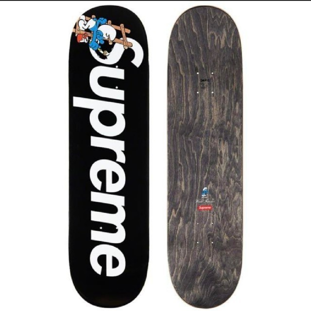 Supreme Smurfs Skateboard Deck　Black　箱発送