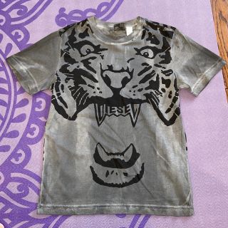 DIESEL ディーゼル Tiger Print Crewneck Sweatshirt タイガープリント クルーネックスウェットトレーナー ブラック