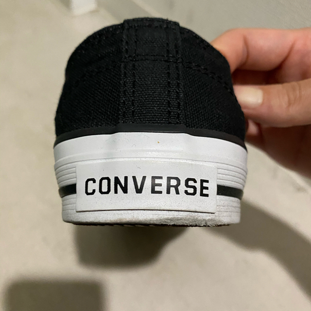 CONVERSE(コンバース)のコンバーススニーカー❤️黒24cm、ゴム紐 レディースの靴/シューズ(スニーカー)の商品写真