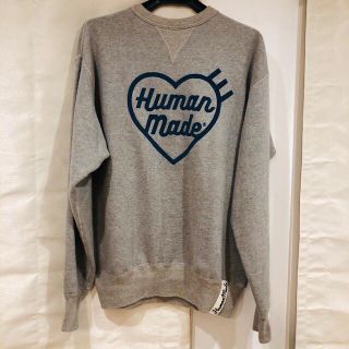 アベイシングエイプ(A BATHING APE)のhuman made crewneck sweat shirt グレー XL(スウェット)