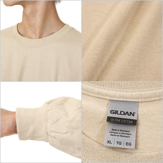 GILDAN(ギルタン)の【新品】ギルダン 長袖Tシャツ XL ベージュ GILDAN ロンT メンズのトップス(Tシャツ/カットソー(七分/長袖))の商品写真