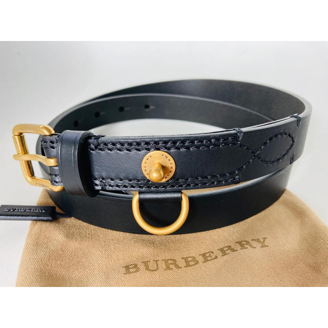 BURBERRY(バーバリー)のベルトBURBERRYブラック&ゴールド レディースのファッション小物(ベルト)の商品写真