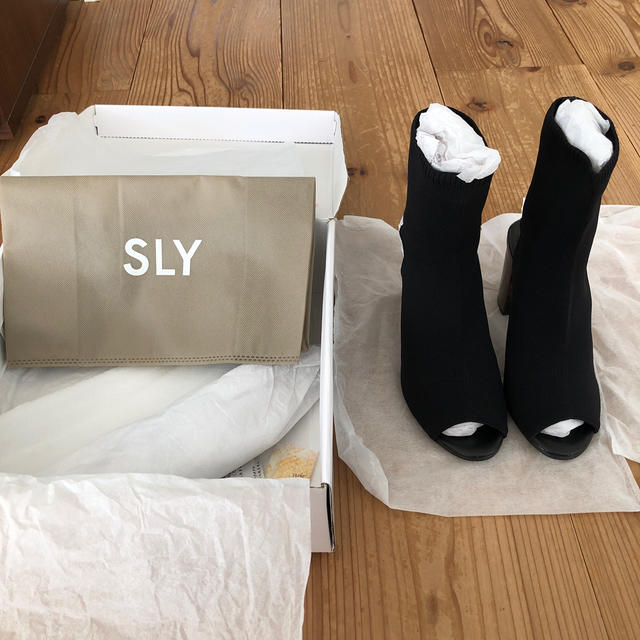 SLY(スライ)のOPEN TOE STRETCH ブーツ レディースの靴/シューズ(ブーツ)の商品写真